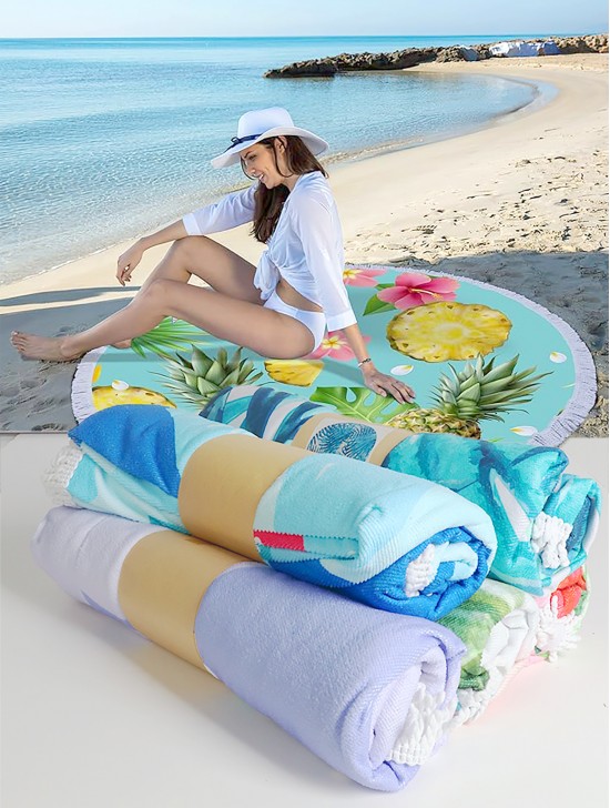 Abstract Round Beach Towel (Assorted)